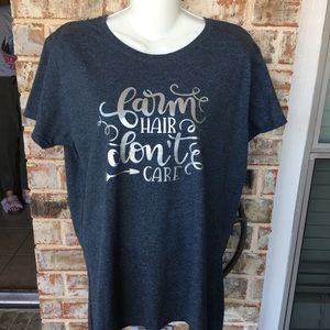 Top Graphictshirt 100%cotton XL Grey Hand Made new